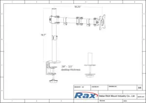 Articulating Monitor Arm drawing