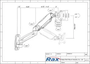 Wall-Mounted Monitor Arm