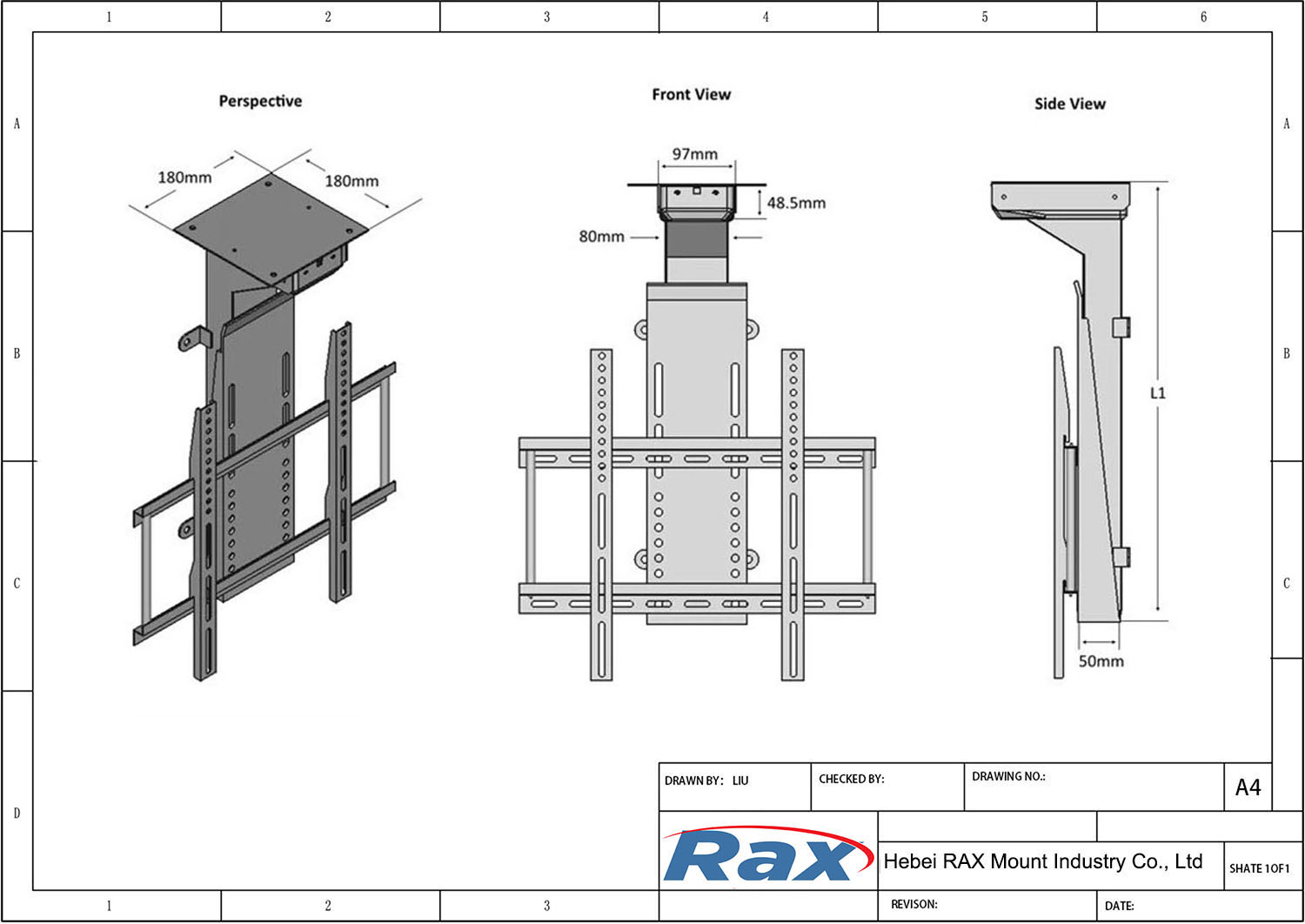 天井ドロップダウンテレビリフトメーカー - ラックスマウント