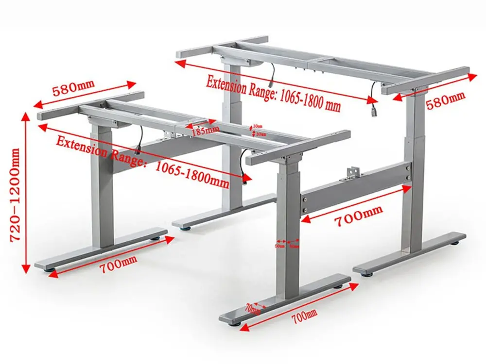Face To Face Standing Desk Frame Dimensions