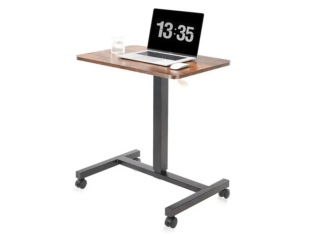 Single leg height adjustable table