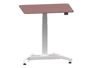 Single leg height adjustable table