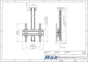 Ceiling TV Mount Drawing