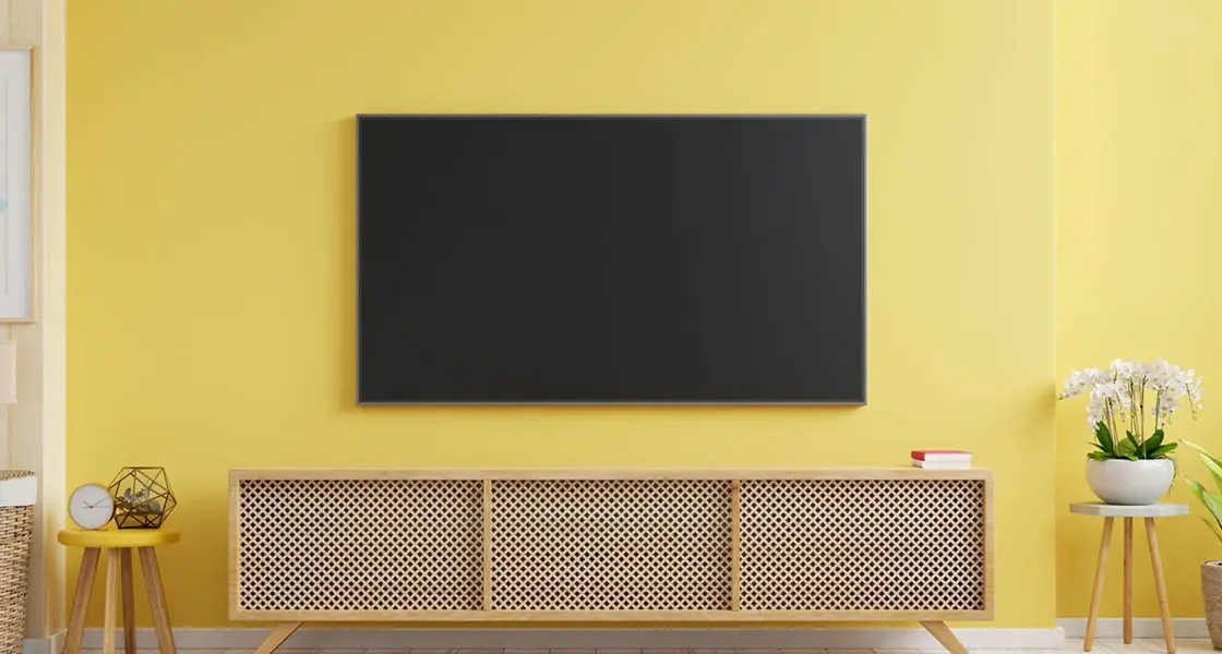 TV With Fixed TV Wall Mount